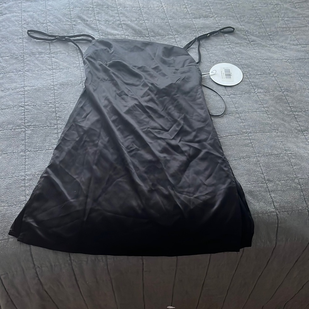 Junior size 4 black satin dress